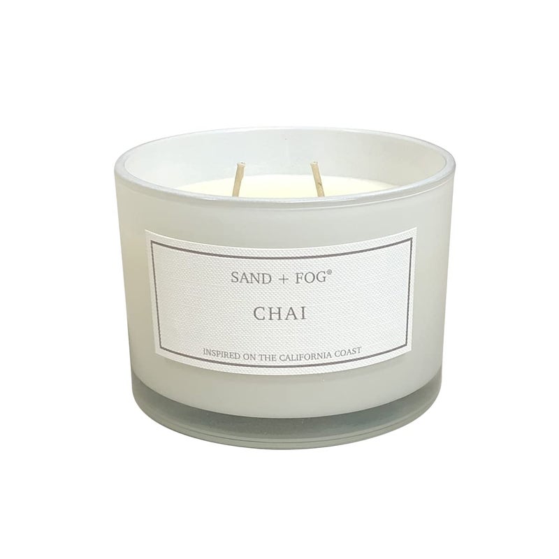 Sand + Fog Scented Candle - Chai - Additional Scents and Sizes - 100% Cotton Lead-Free Wick - Luxury Air Freshening Jar Candles - Perfect Home Decor - 12oz - Image 2